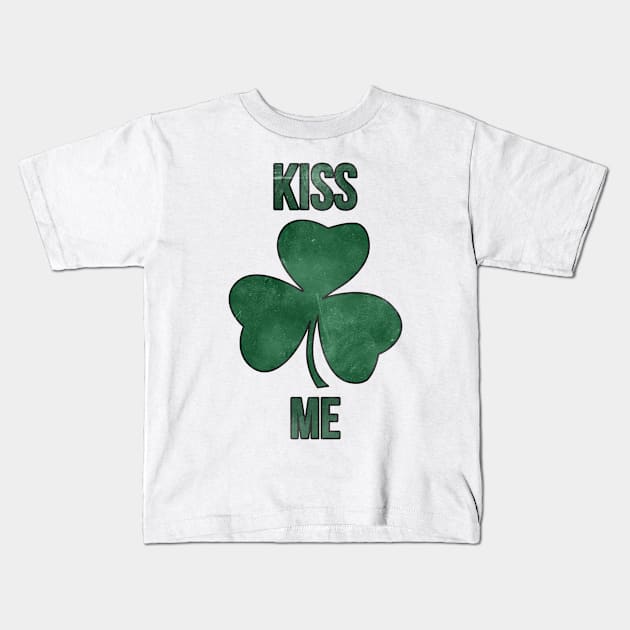 St. Patrick's Day Kiss Me I'm A Luck Irish Shamrock Kids T-Shirt by charlescheshire